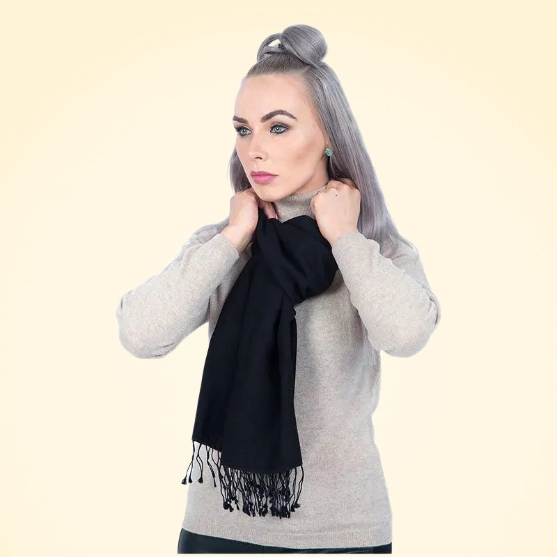 Cashmere and Silk Pashmina Scarf - TCG London