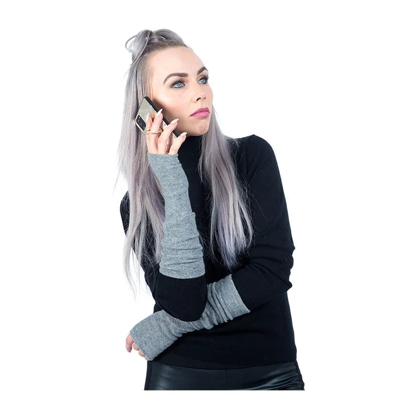 Long Cashmere Wrist Warmers - TCG London