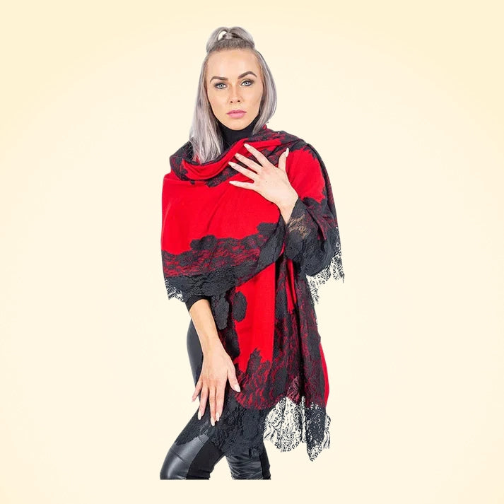 Lace Pure Pashmina Cashmere Shawl - TCG London