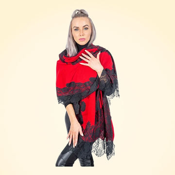 Lace Pure Pashmina Cashmere Shawl - TCG London
