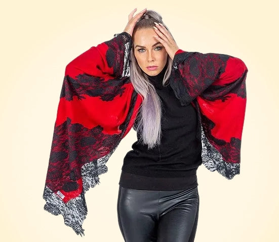 Lace Pure Pashmina Cashmere Shawl - TCG London