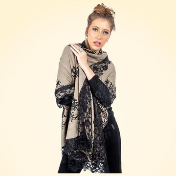 Embroidered Pashmina Cashmere Shawl - TCG London