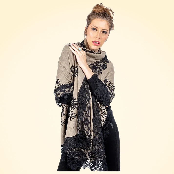 Embroidered Pashmina Cashmere Shawl