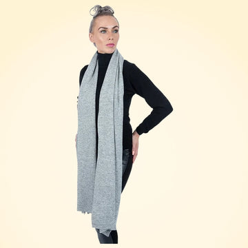 Large Lambswool and Silk Knitted Scarves - TCG London