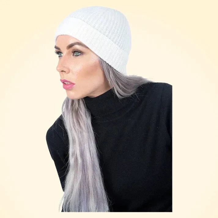 Scottish Cashmere Ribbed Beanies - TCG London