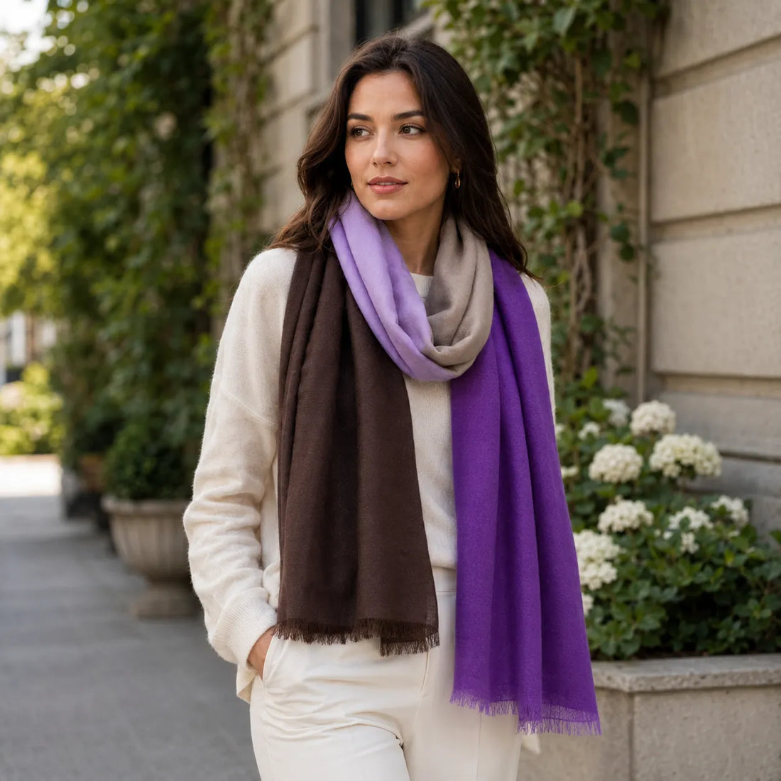 Cashmere and Silk Featherweight Pashmina - TCG London