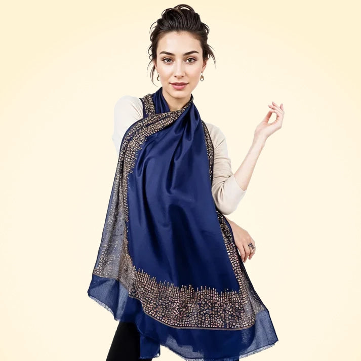 Luxury Pashmina Stole With Crystals - TCG London
