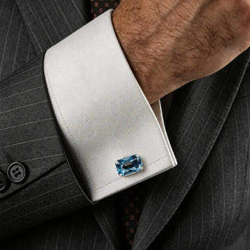 Swarovski Crystals Large Baguette Cufflinks - TCG London