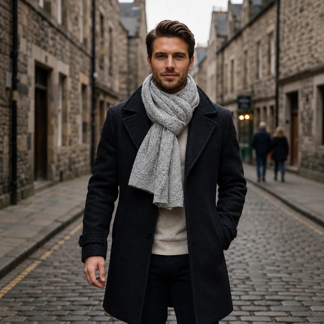 Scottish Cashmere Pointelle Knit Scarf - TCG London