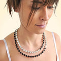 Dual Row Bicolour Swarovski Crystals Necklace - TCG London