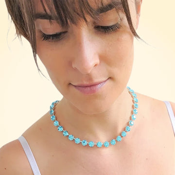 Single Row Swarovski Crystals Necklace