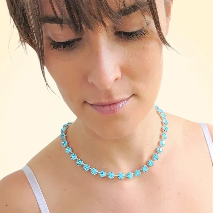 Single Row Swarovski Crystals Necklace - TCG London