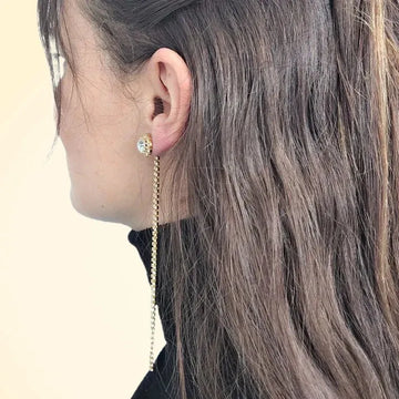 Swarovski Crystals Rosetta Long Drop Earrings - TCG London
