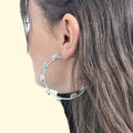 Swarovski Crystals Marquise Hoop Earrings - TCG London