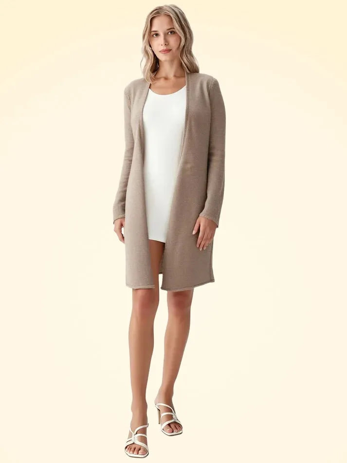 Cashmere Long Open Cardigan - TCG London