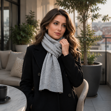 Scottish Cashmere Pointelle Knit Scarf - TCG London