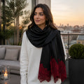 Limited Edition 100% Pure Silk Stole With Lace - TCG London