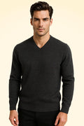 Relaxed Fit Cashmere V-Neck Jumper - TCG London