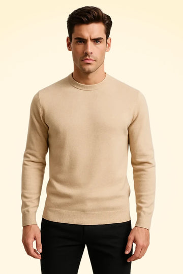 Regular Fit Cashmere Round Neck Jumper - TCG London