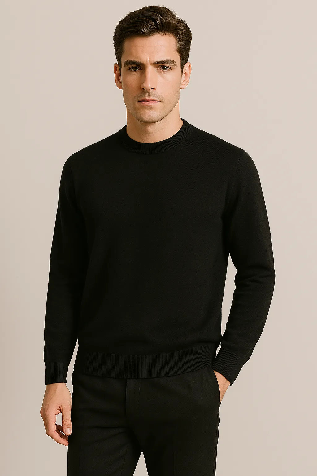 Regular Fit Cashmere Round Neck Jumper