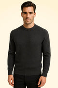 Regular Fit Cashmere Round Neck Jumper - TCG London