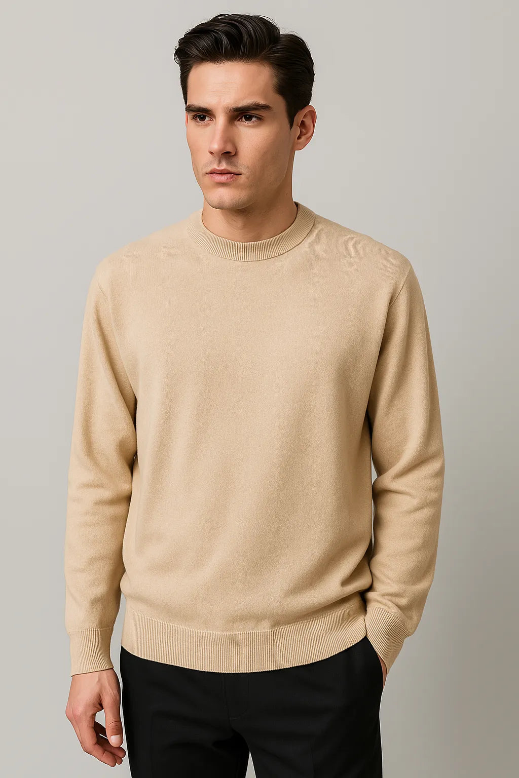 Relaxed Fit Cashmere Round Neck Jumper