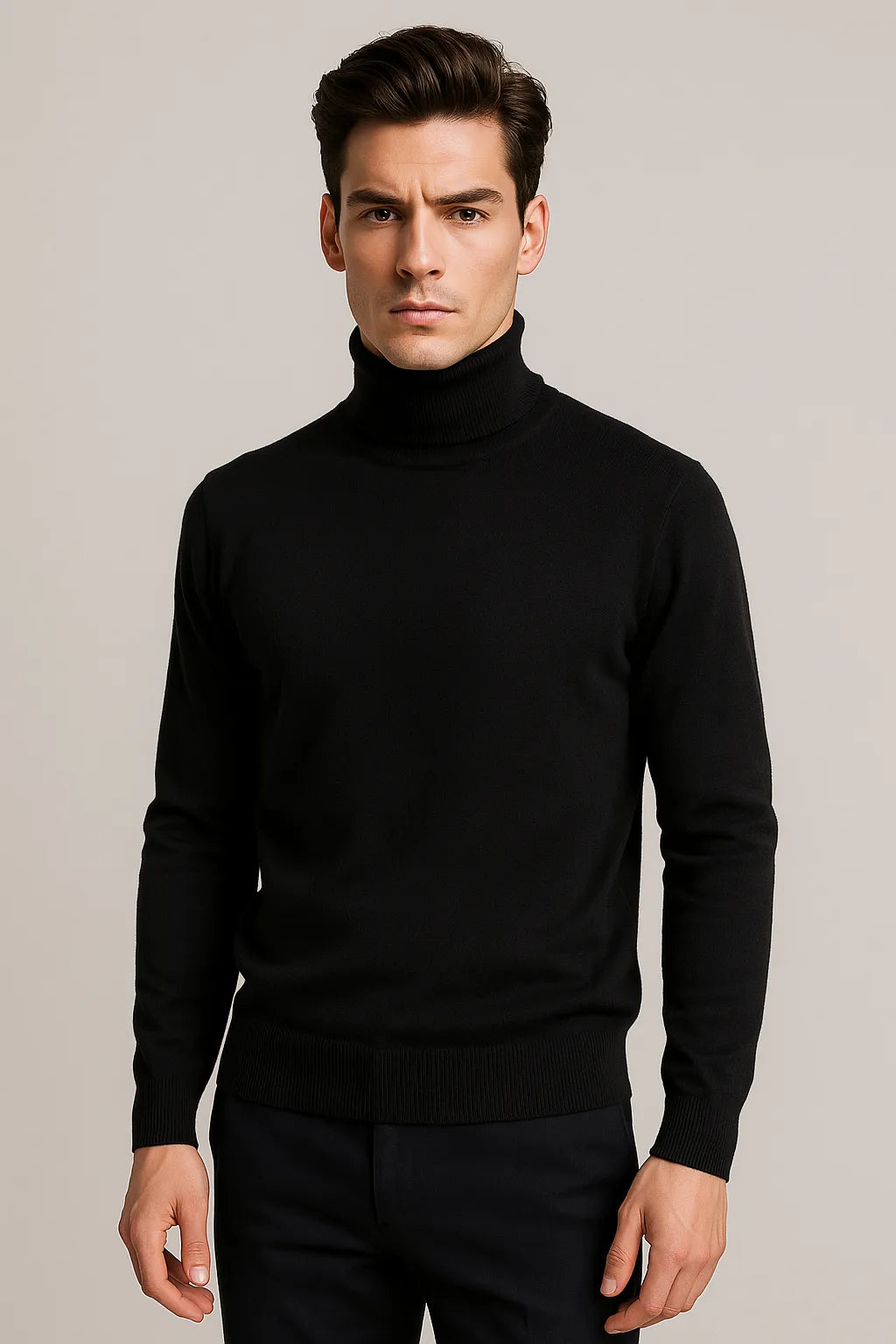 Loose Fit Cashmere Roll Neck Jumper