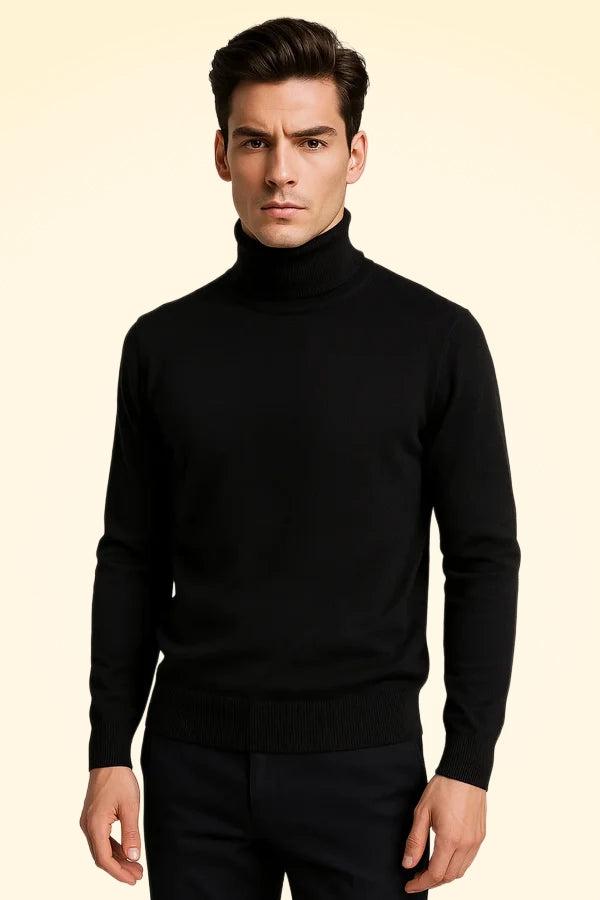 Loose Fit Cashmere Roll Neck Jumper - TCG London