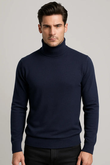 Loose Fit Cashmere Roll Neck Jumper