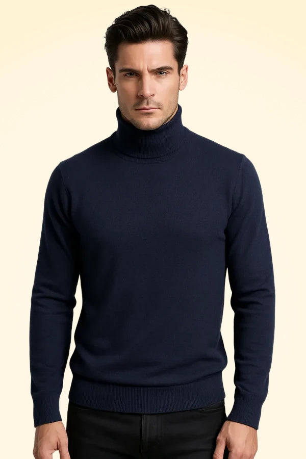 Loose Fit Cashmere Roll Neck Jumper - TCG London