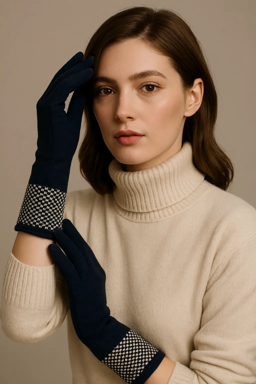 Scottish Cashmere Tweed Stitch Gloves - TCG London