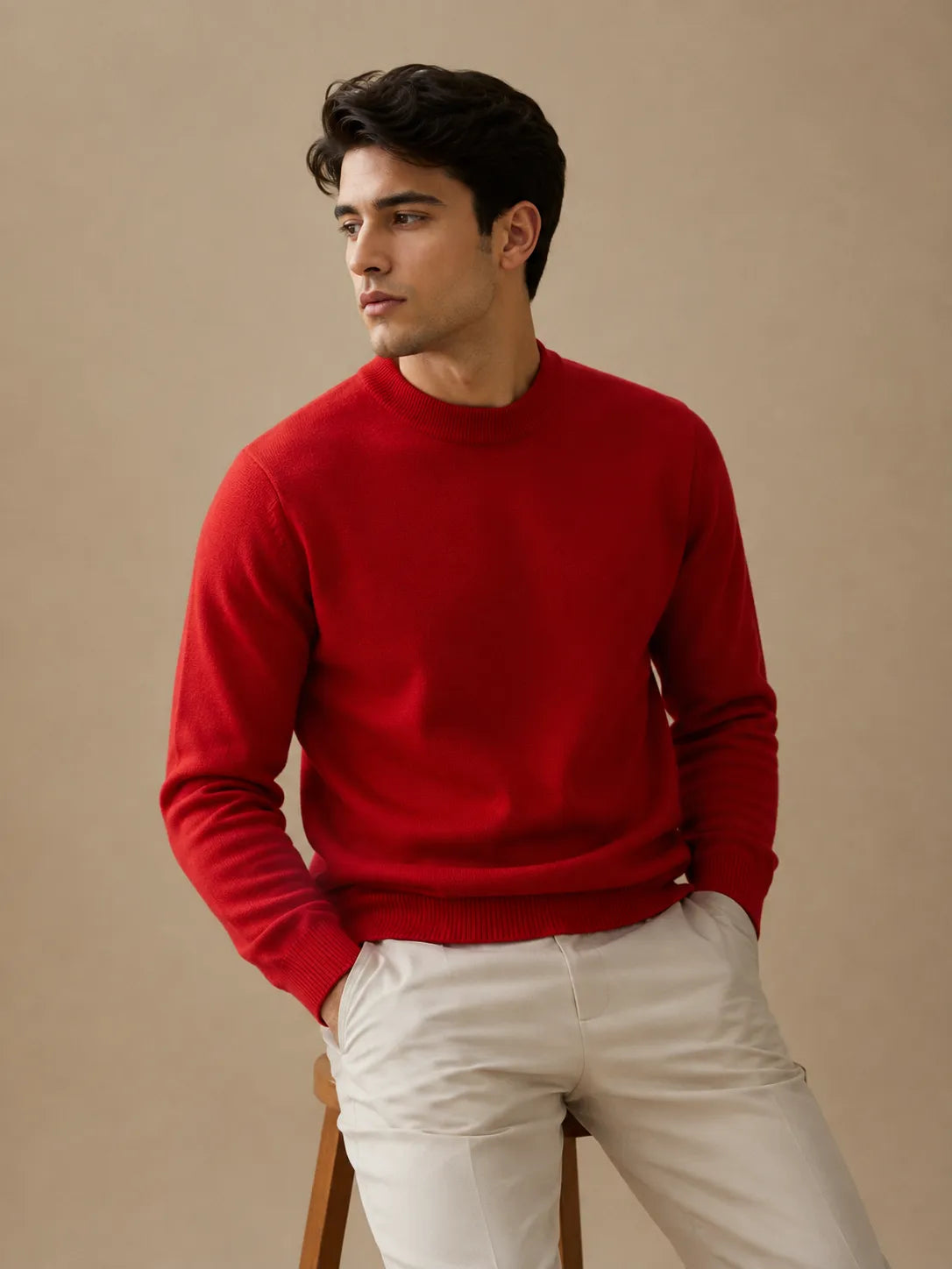 Relaxed Fit Cashmere Round Neck Jumper - TCG London