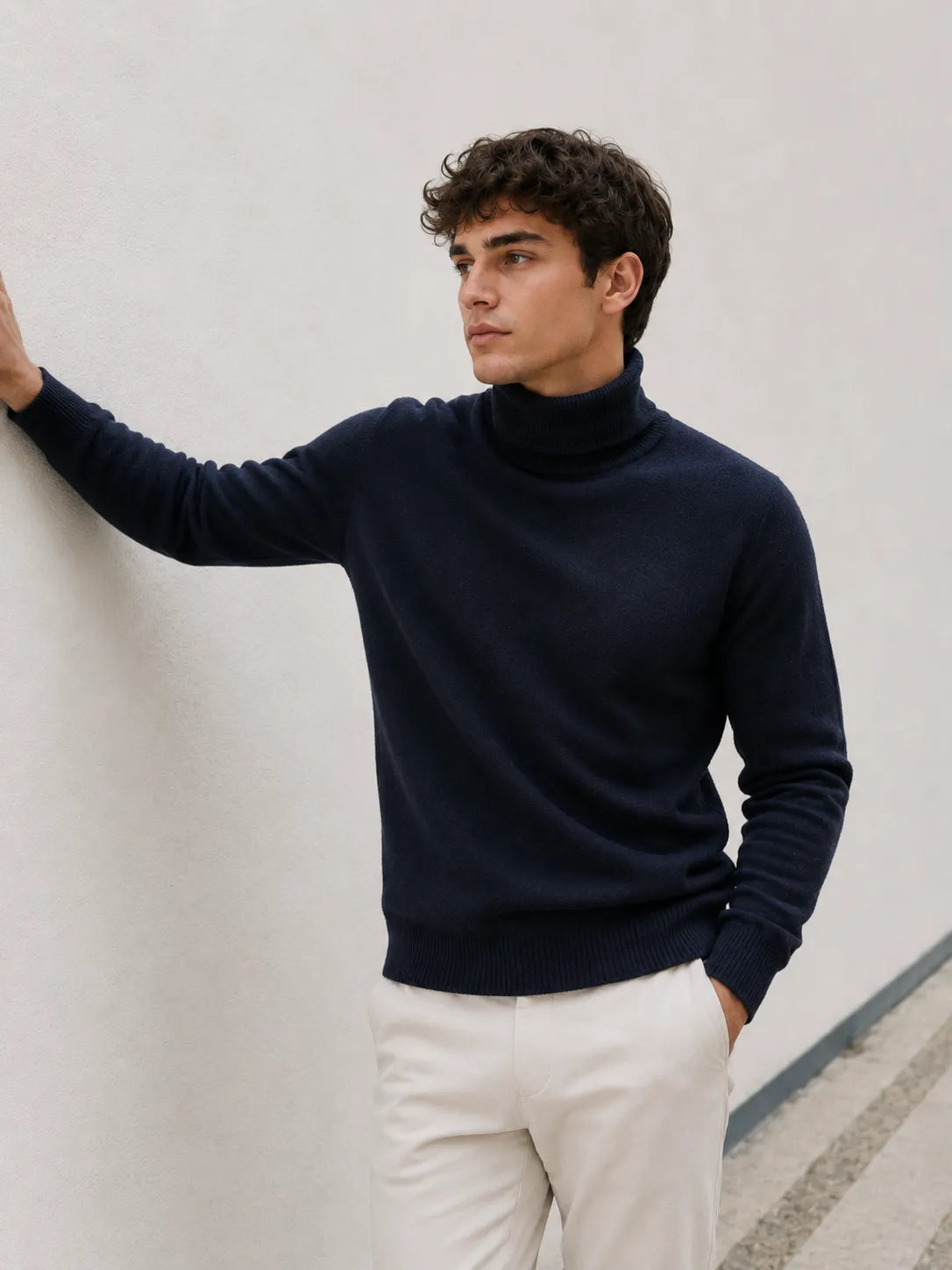 Loose Fit Cashmere Roll Neck Jumper - TCG London