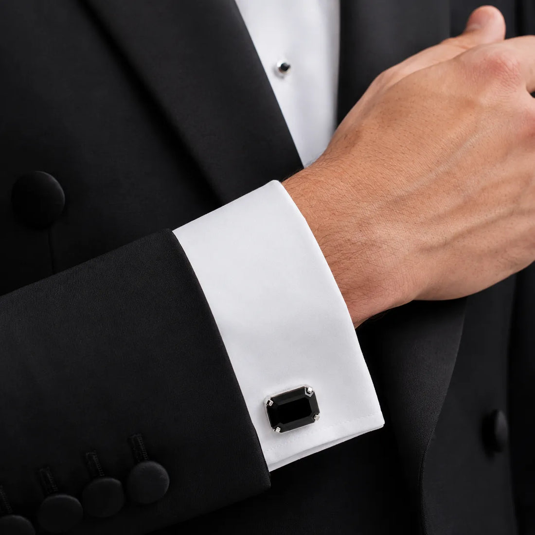 Swarovski Crystals Baguette Cufflinks - TCG London