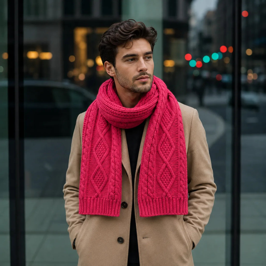 Scottish Cashmere Cable Knit Luxury Scarf - TCG London