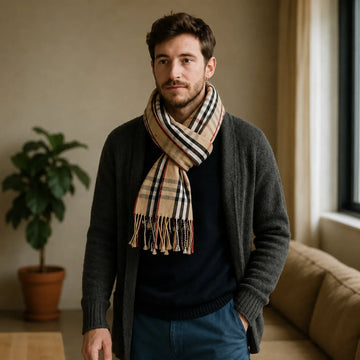 Camel Thomson Pashmina Scarf - TCG London