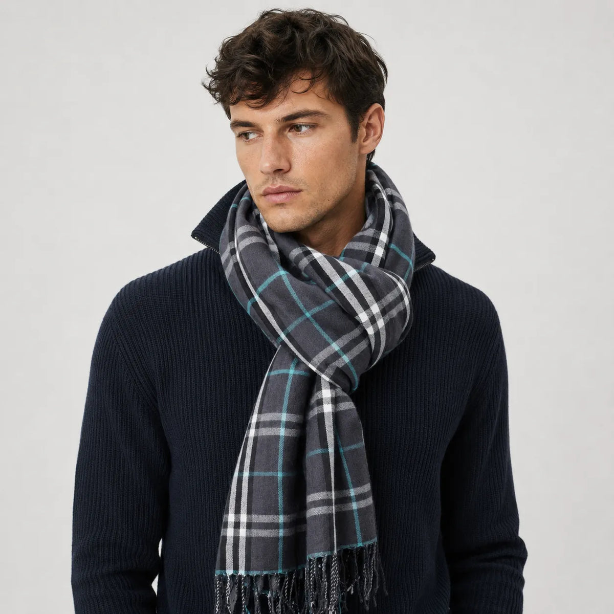 Grey Thomson Large Pashmina Scarf - TCG London