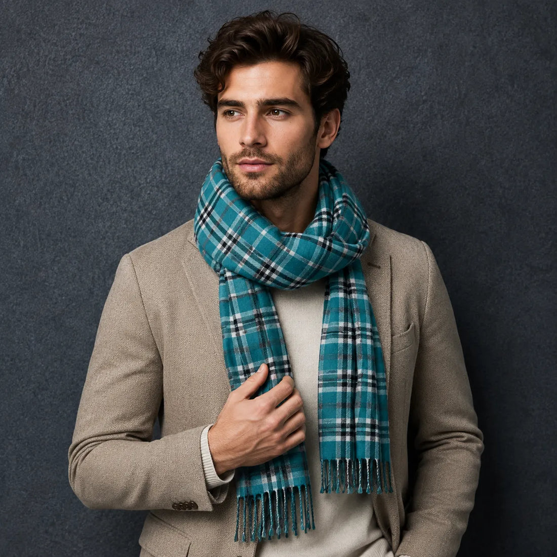 Green Thomson Large Pashmina Scarf - TCG London