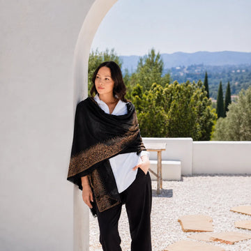Luxury Pashmina Stole With Crystals - TCG London