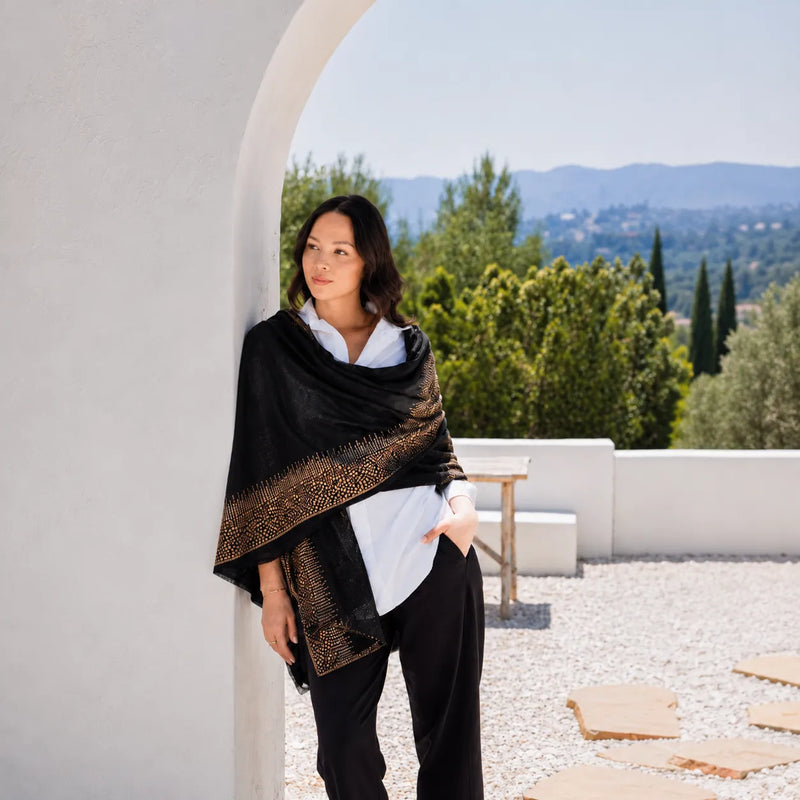 Luxury Pashmina Stole With Crystals