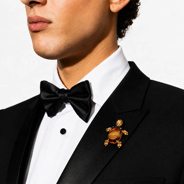 Swarovski Crystals Small Turtle Lapel Brooch - TCG London