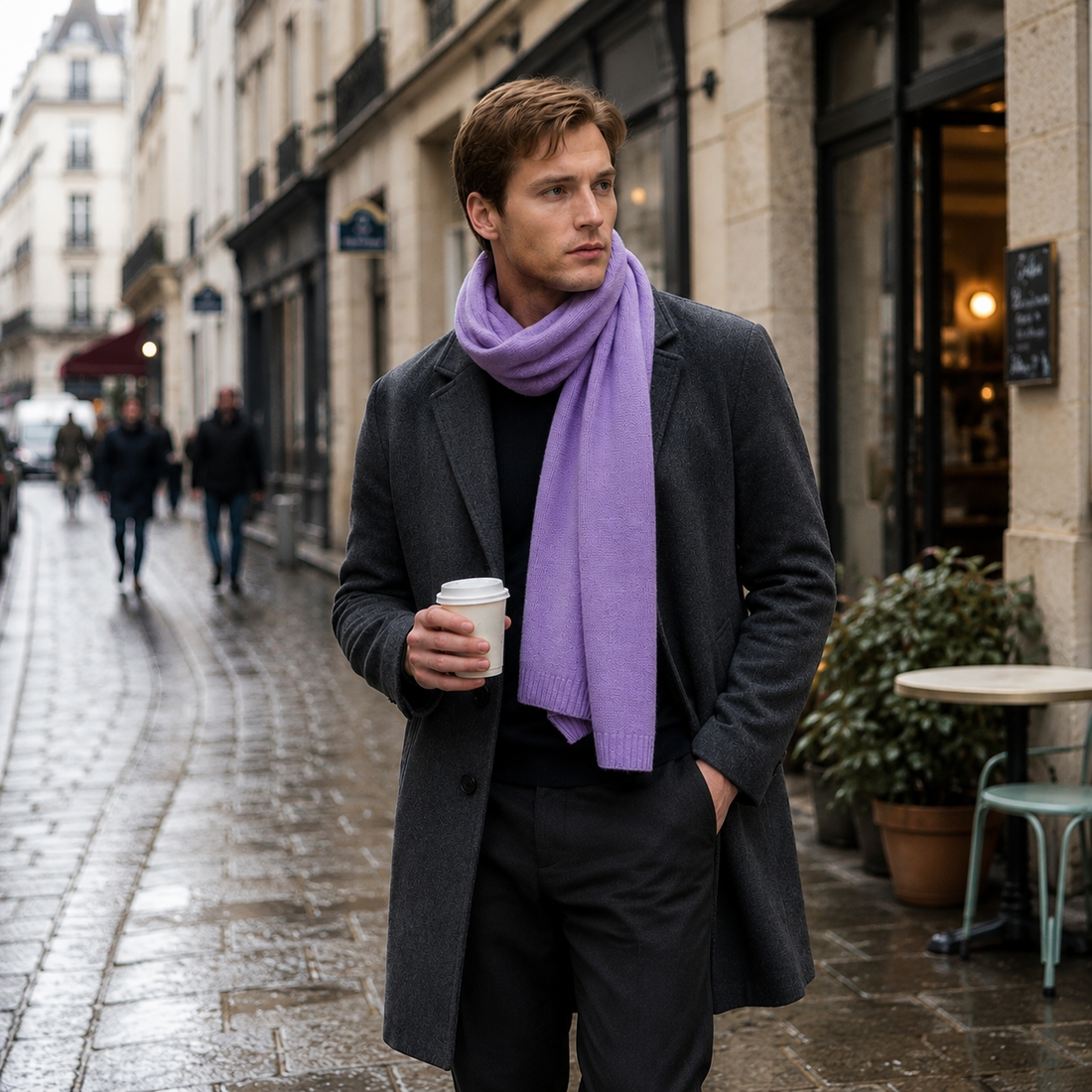 Large Lambswool and Silk Knitted Scarves - TCG London