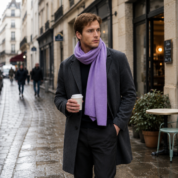 Large Lambswool and Silk Knitted Scarves - TCG London
