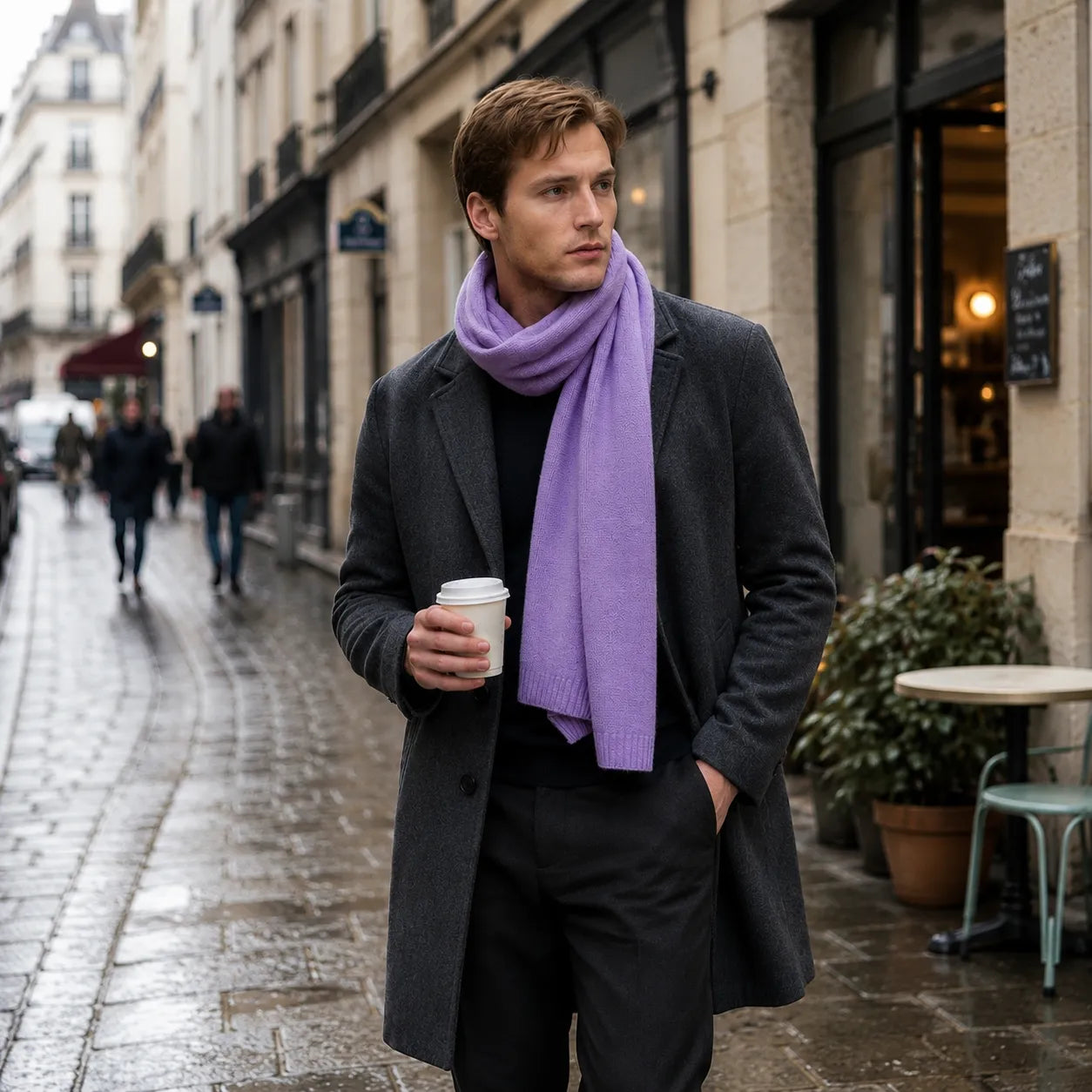 Large Lambswool and Silk Knitted Scarves - TCG London