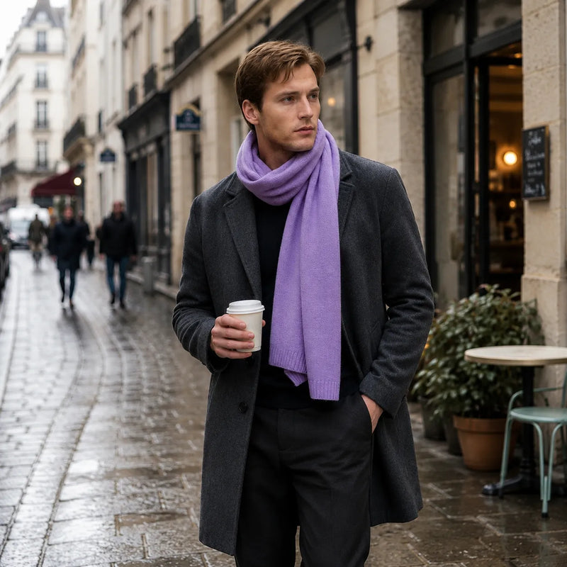 Large Lambswool and Silk Knitted Scarves
