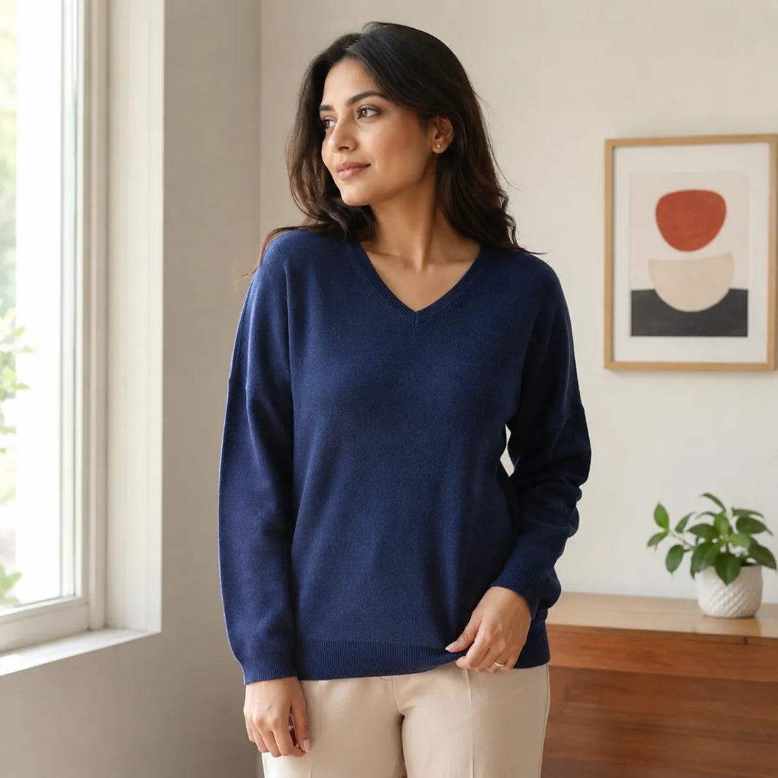 Cashmere V-Neck Jumper - TCG London