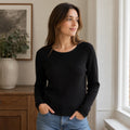 Cashmere Long Ribbed Round Neck Jumper - TCG London