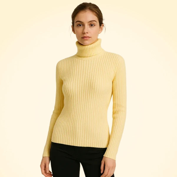 Cashmere Ribbed Roll Neck Jumper - TCG London