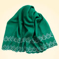 Large Pashmina Shawl with Crystal Beads Border - TCG London