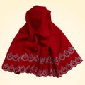 Large Pashmina Shawl with Crystal Beads Border - TCG London